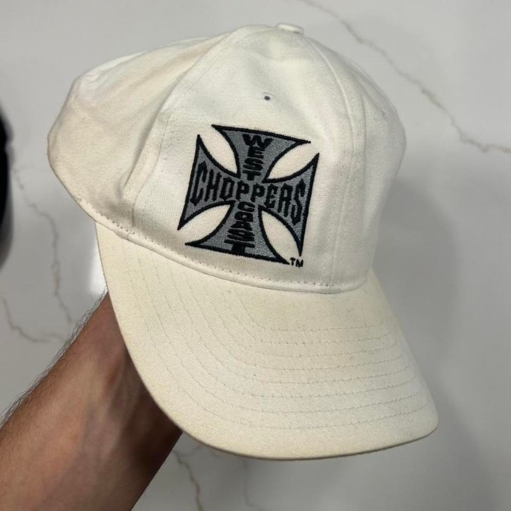 Vintage west coast choppers SnapBack graphic hat white jesse who